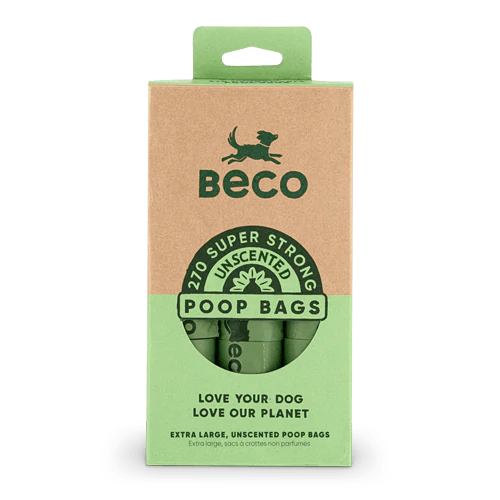 Bolsas de desecho para perro biodegradables BECO sin olor 270 und (18 rollos)