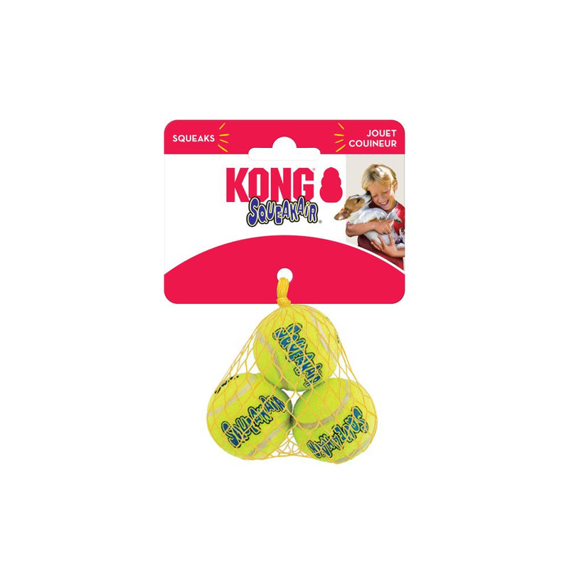 Juguete para perros pelota de tennis KONG Squeaker Air Talla XS (3pelotas)